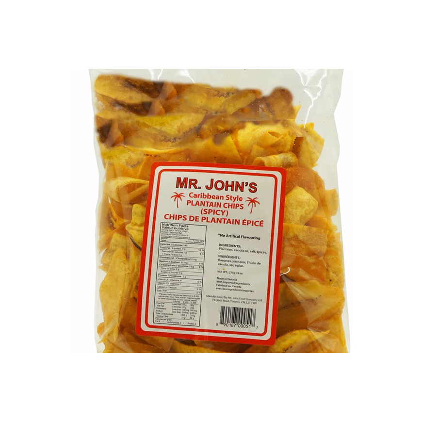 Caribbean Style Plantain Chips (Spicy) 275g